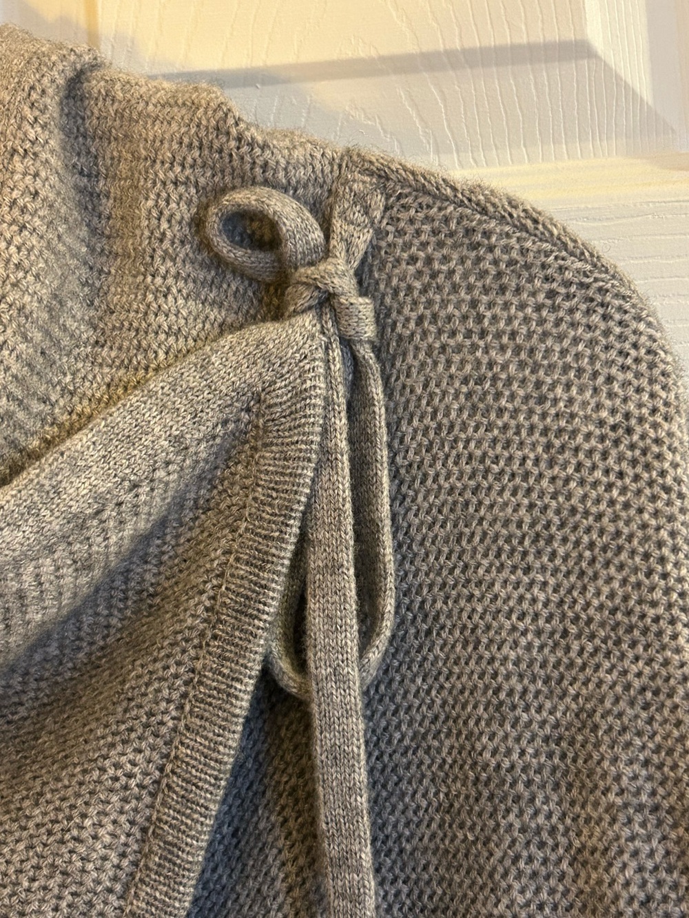 REPEAT Silver Edition Wool Cashmere Blend Wrap Cardigan Draped Cowl Neck - Picture 3 of 15